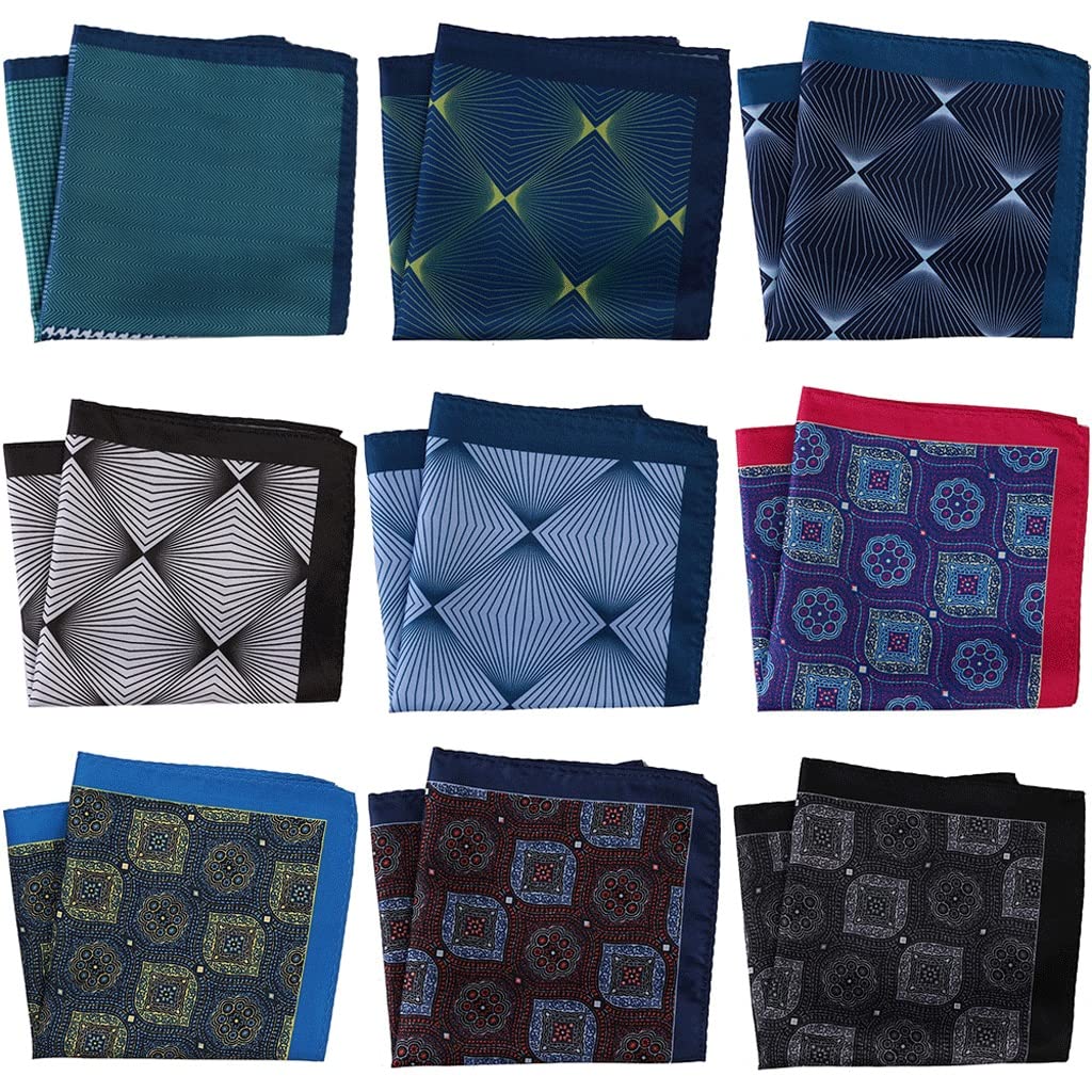 Pañuelo Estampado Floral Traje de Banquete para Hombre Pañuelo en el Pecho Accesorio Cuadrado pequeño