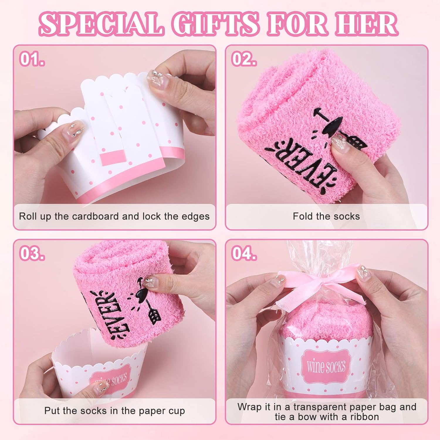 Best Aunt Ever Gifts, New Aunt Gifts from Niece for Birthday, Presents for Her Women Grandma Mother in Law Godmother Auntie Coral Fleece Socks with Cake Cup, Valentine's Day Mothers Day Socks (Pink) - Image 7