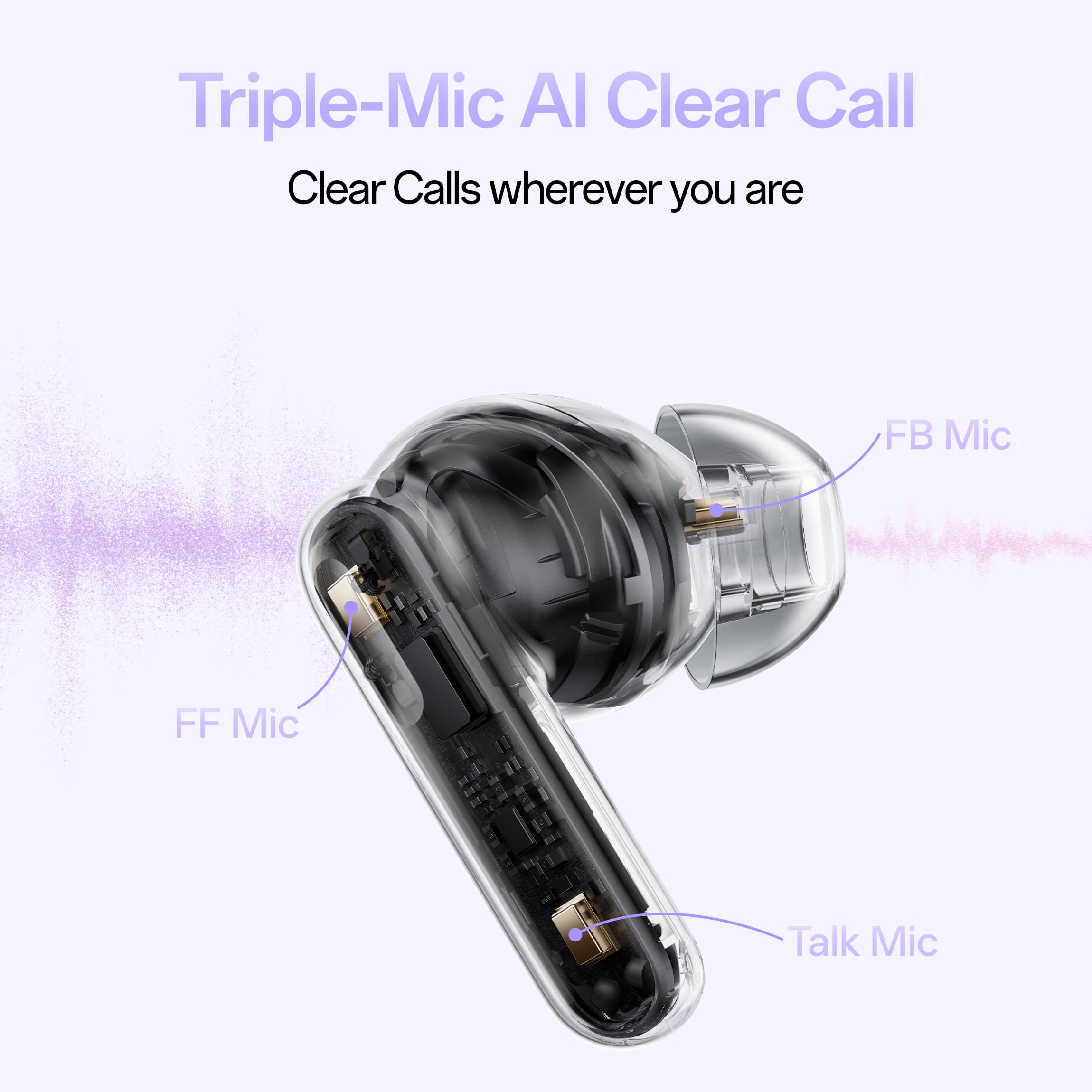 Oppo Enco Air 5 True Wireless Noise Cancelling Earbuds with 52dB Real time ANC,Upto 54Hrs Playtime,Triple-Mic AI Clear Call,Low Latency,Fast Charging.(Midnight Black) — Amazon image 8