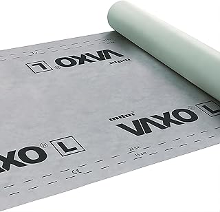 Unterspannbahn Vaxo L 125 g, Dachfolie 15 m², Dachmembrane gegen Feuchtigkeit, Wind, Regen & Schnee, Diffusionsoffene, Wasserdichte & UV-beständige Unterdeckbahn, Mehrlagige Konstruktion