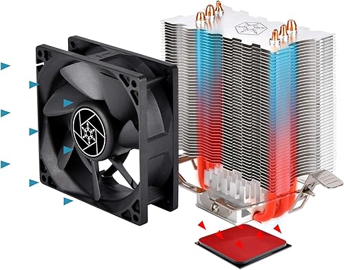 Miniatura 7 de SilverStone Technology - Disipador de calor para CPU de 4.921in de alto para Intel Socket LGA115X136620112066 y AMD Socket AM2AM3AM4FM1FM2 KR02