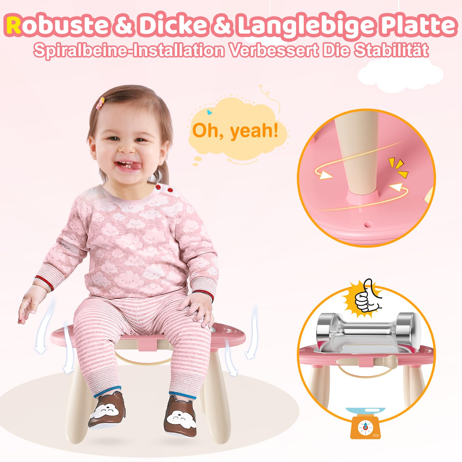 Kikidex Kleinkinder Spielzeug Alter 1-3, Magnetisch Zaubertafel, Mädchen Spielzeug für 1-2 Jahre, Magic Painting Board Lernspielzeug für 1 2 3 Jahre Baby Kinder, Geburtstag Geschenk（Rosa