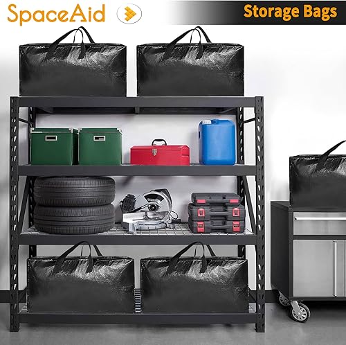 Miniatura 26 de SpaceAid - Bolsas resistentes para mudanza, almacenamiento extragrande con correas de mochila, asas fuertes y cremalleras, alternativa a las cajas