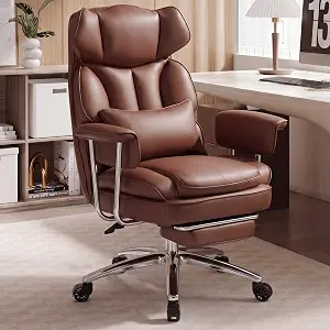 OLIXIS Home Office Desk Chair with Foot Rest - Big and Tall Executive Chair