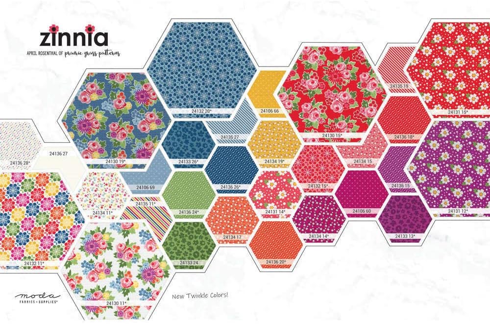 Zinnia Layer Cake®, 42-10" Precut Fabric Quilt Squares by April Rosenthal