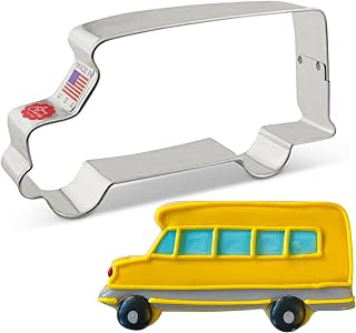Ann Clark Cookie Cutters School Bus Cookie Cutter, 4.5" Made in USA