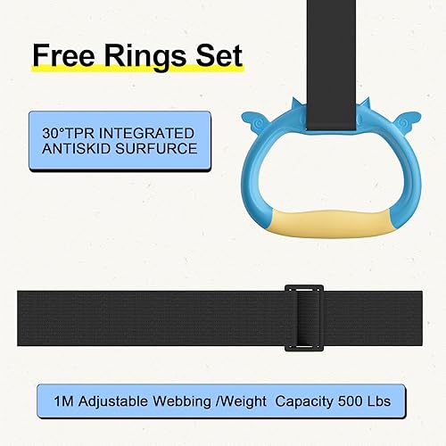 Miniatura 4 de Gymnastics Bar for Kids Ages 3-15 for Home - Steady Steel Construction, Anti-Slip, Easy to Assemble, 3' to 5' Adjustable Height