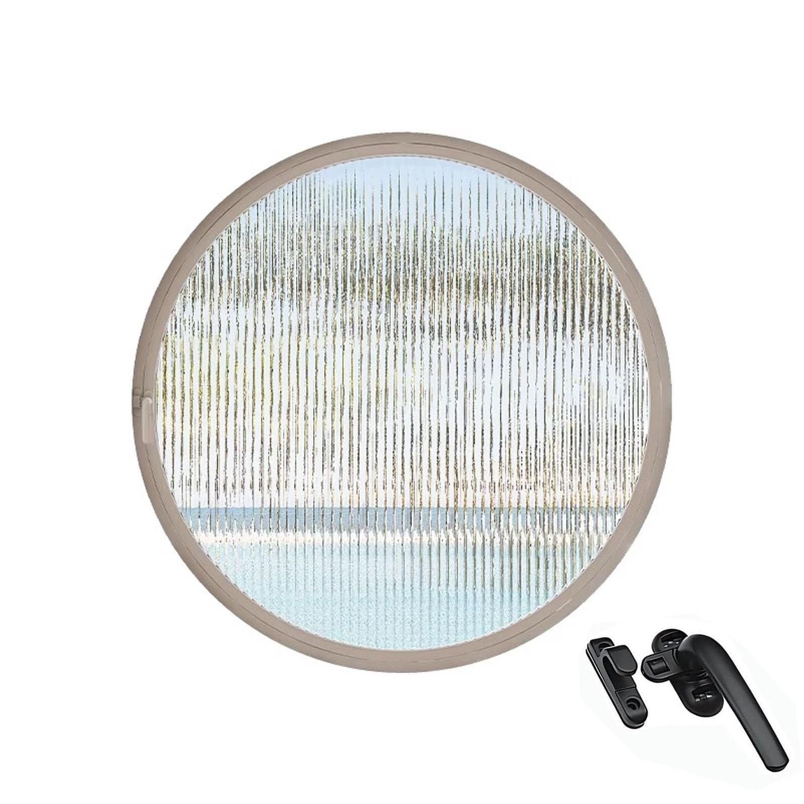Ventana abatible de cristal templado giratorio de 360° con asa, ventilación interior para cocina, tamaños de repuesto de 40-100 cm, color blanco (ONGHORN S_50CM)