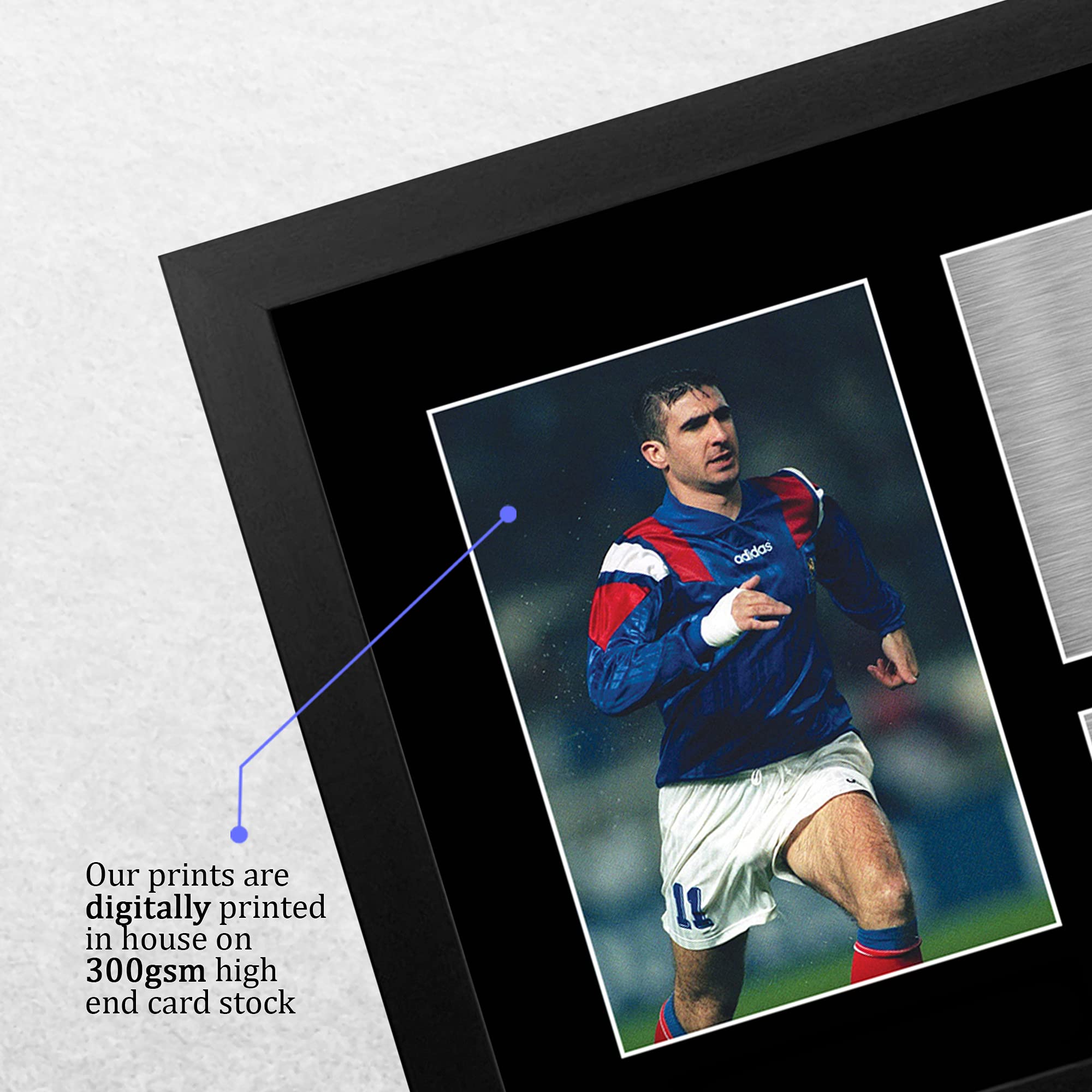 HWC Trading FR A4 Eric Cantona France Gifts Printed Signed Autograph Picture for Football Fans and Supporters - A4 Framed - Image 4