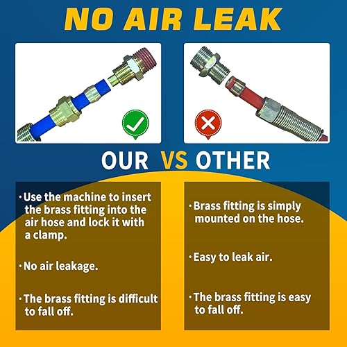 Miniatura 4 de Kit de montaje y accesorios de mangueras de freno de aire en espiral de 15 pies de 40 pulgadas y 12 pulgadas, cables de freno de aire en espiral