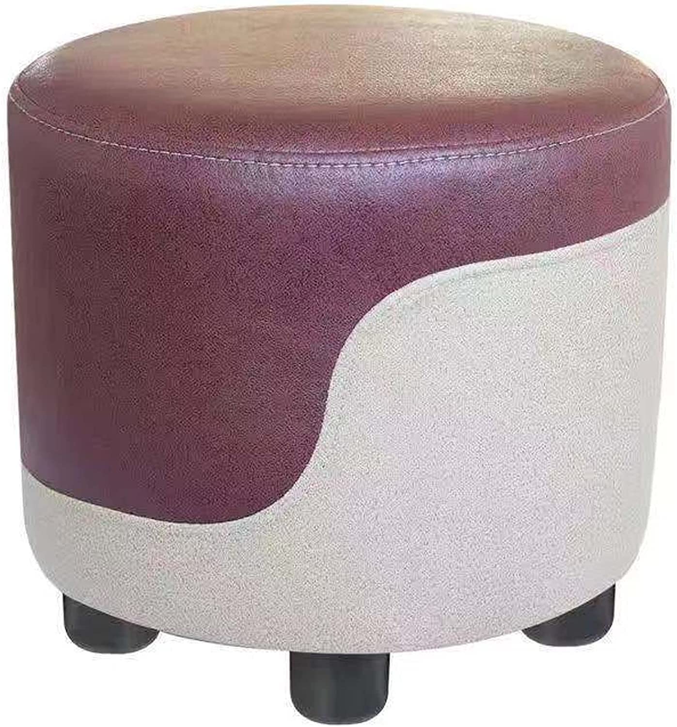 Repose-Pieds Rond Ottoman : Tabouret Rembourré Chambre Salon Cuisine