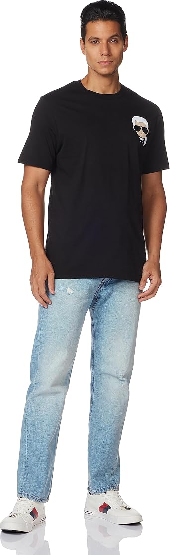 Karl Lagerfeld Men's Classic Karl Character Short Sleeve Crew Neck T-Shirt