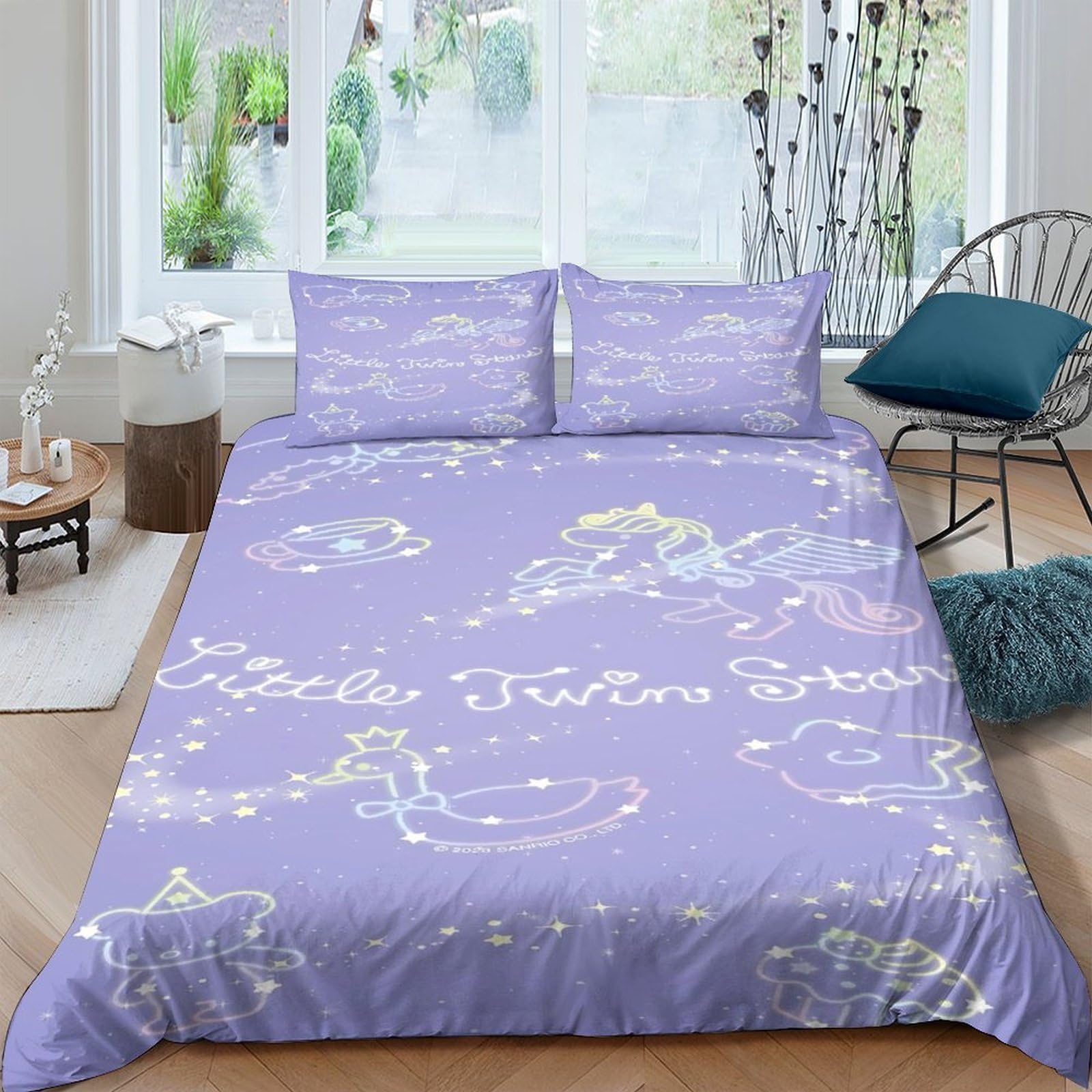 Ctjqhvkz Style-2 3D Printed Lavender Floral Fitted Sheet Microfiber Soft Breathable Cloud Pattern Mattress Cover For Bedroom Guestroom Decor Single（135X200cm）
