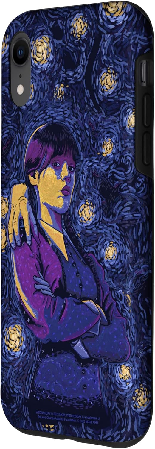 Wednesday & Thing In Starry Night By Vincent Van Goth Case for iPhone XR