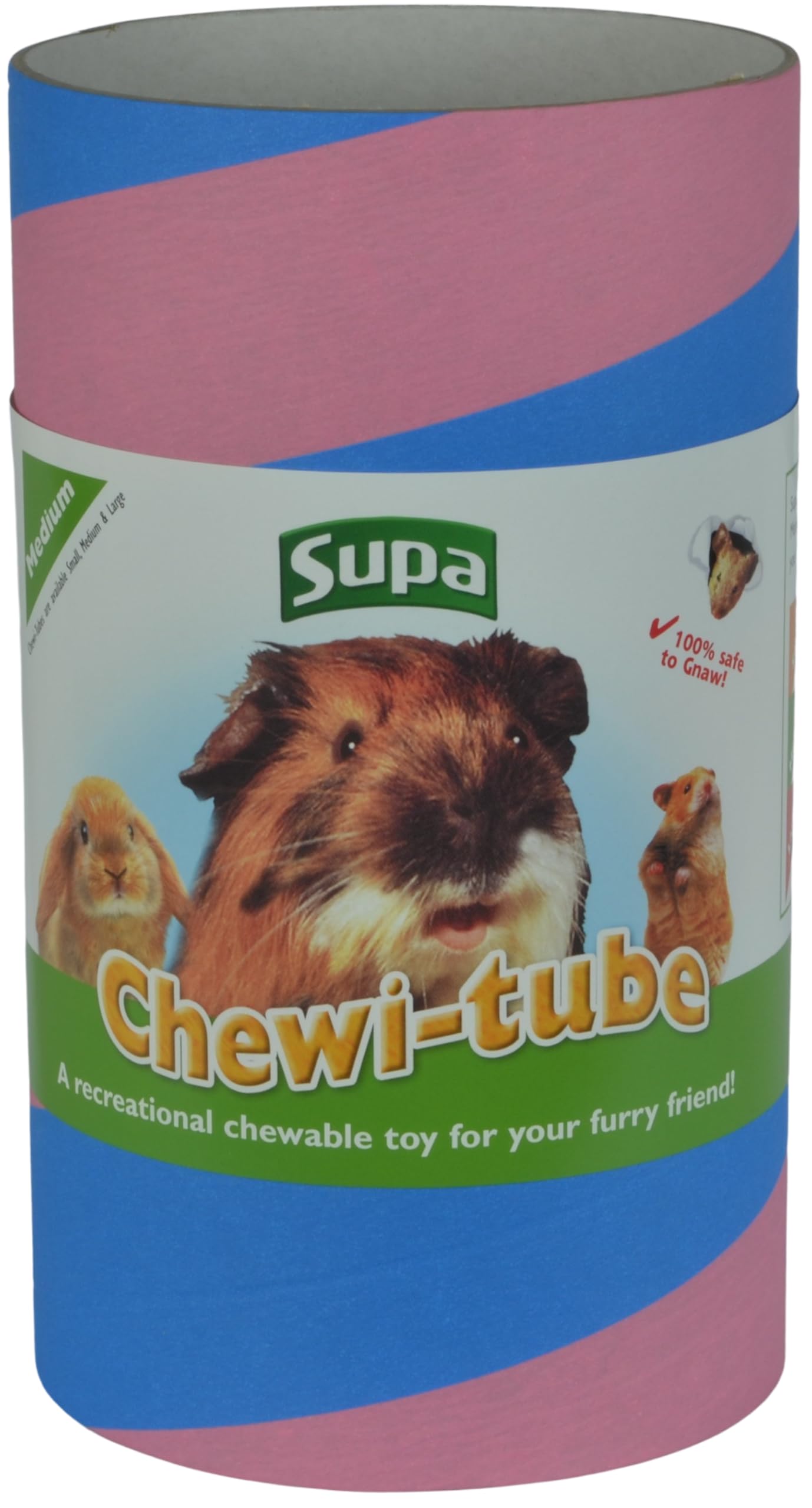 Supa Medium Chewi Tube, Helps To Promote Exercise & Stimulation For A Healthier And Happier Pet, Size 23.2cm (L) x 13.2cm (W) x 13.2cm (D)