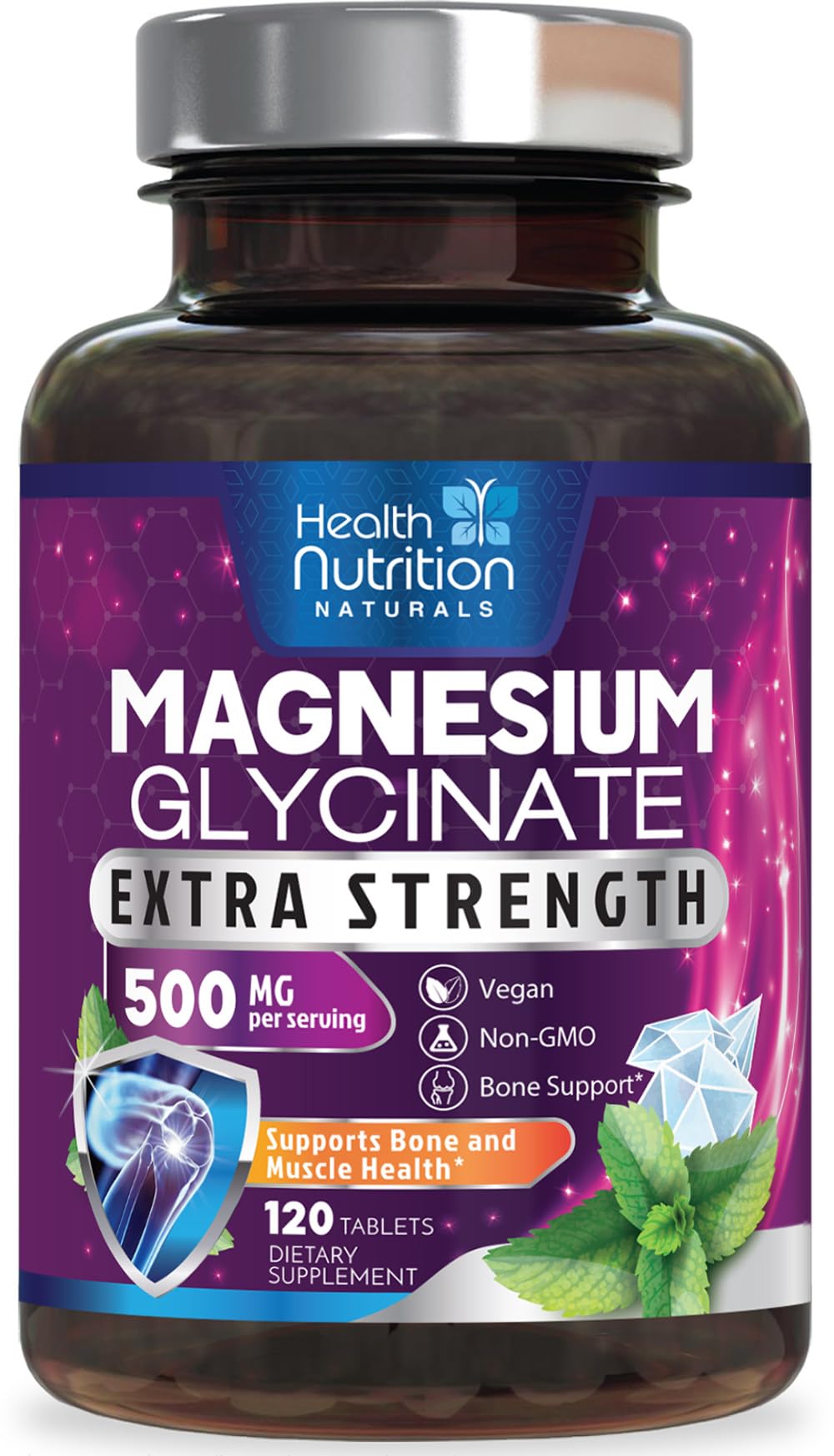 Magnesium Glycinate 250mg Per Serving - 100% Chelated Magnesium for Max Absorption - Sleep Support, Muscle, Nerves, Bone & Heart Health Support Supplement, Vegan - Bottled in the USA - 180 Tablets — Amazon image 10