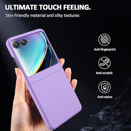 Vista 3 de Funda para Motorola Razr Plus 2023 con protector de pantalla, funda para Motorola Razr+ funda anticaídas a prueba de golpes todo incluido para Verde