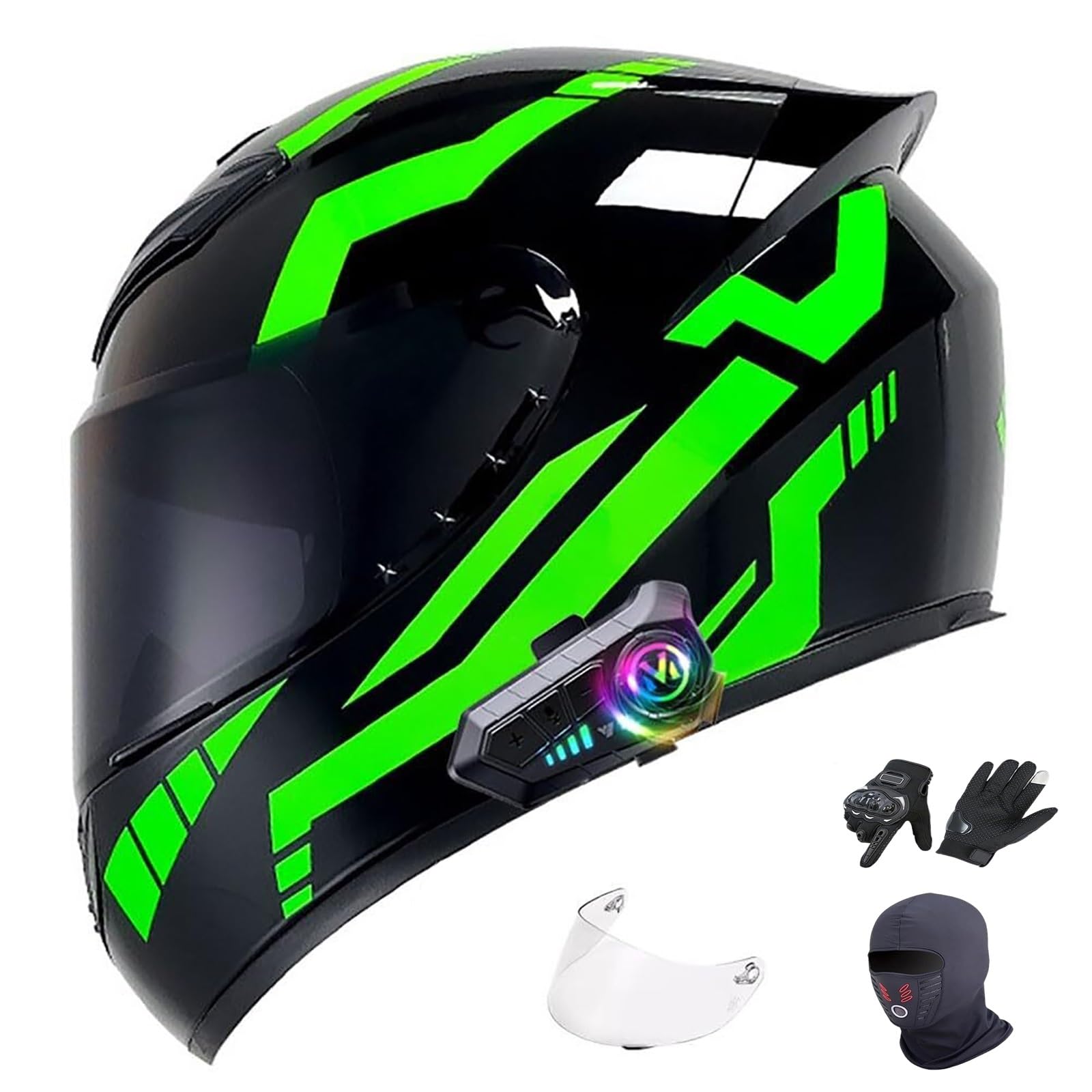 Klappowy Kask Motocyklowy Integralny, ECE-certyfikowany z Integrowaną Wizjerą Słoneczną - Unisex Cały Rok dla Motocykli Ulicznych i Wyścigowych
