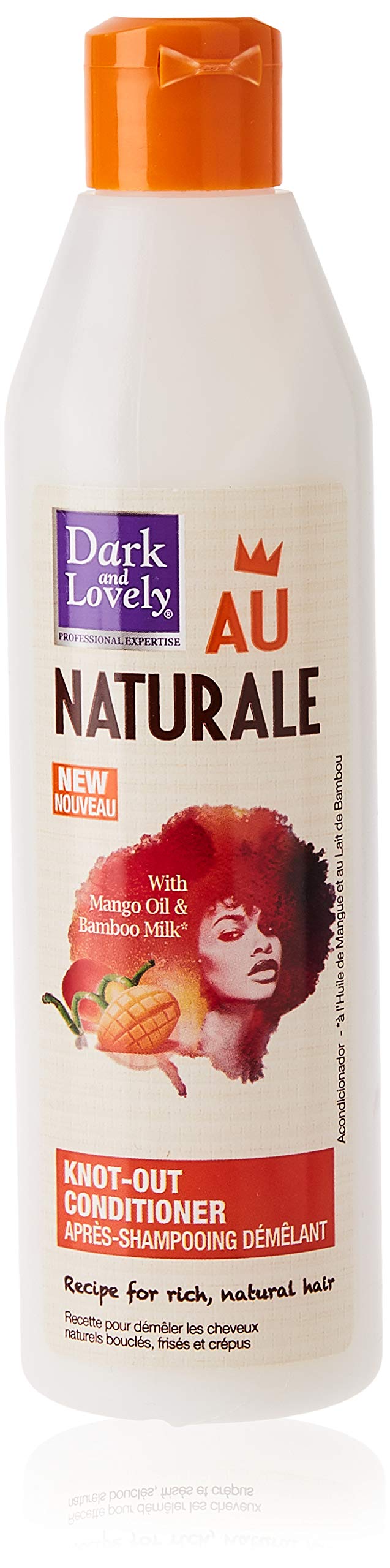 Dark & Lovely - Naturalny szampon do rozczesywania włosów pustych, kręconych, naturalnych z olejkiem mango i mlekiem bambusowym - 250ml