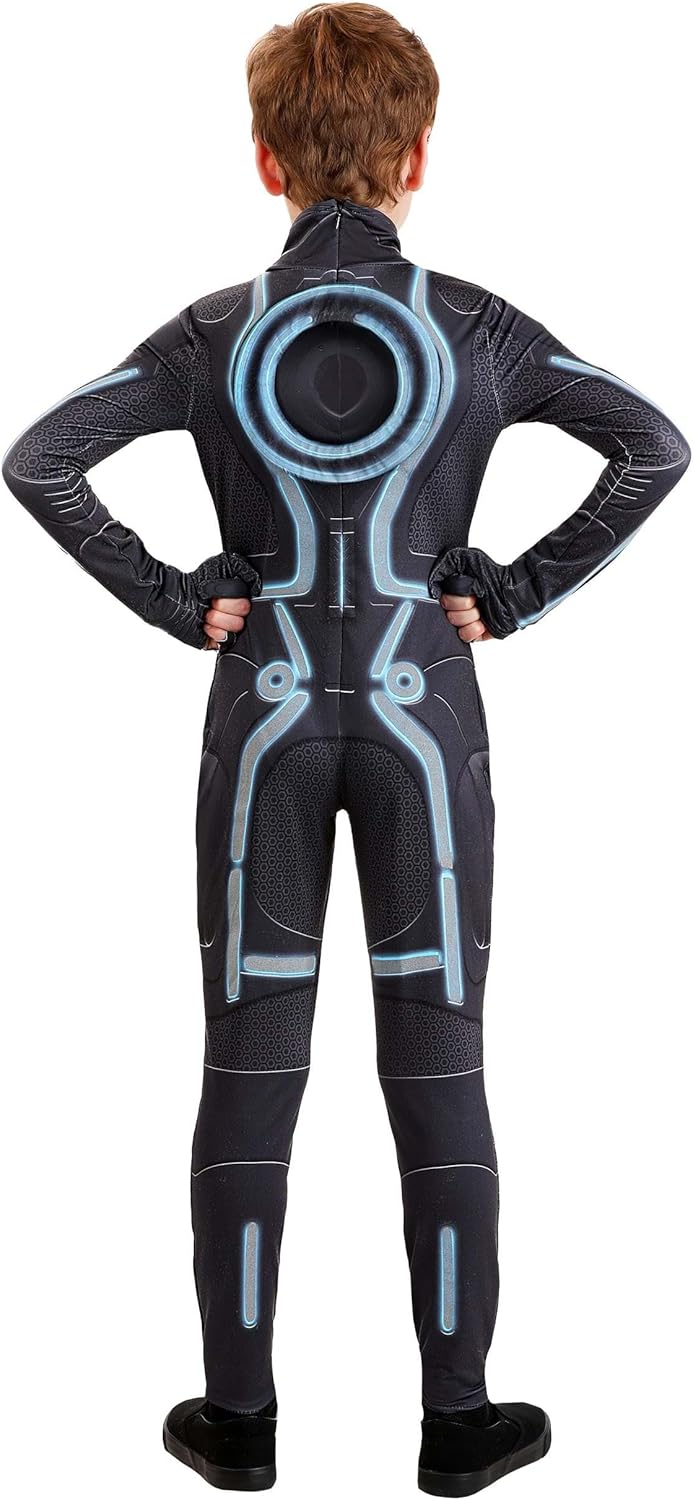 Disney Kid's Tron Costume for Boys - Jumpsuit, Removeable Ring & Gloves - Officially Licensed Sci-Fi Attire