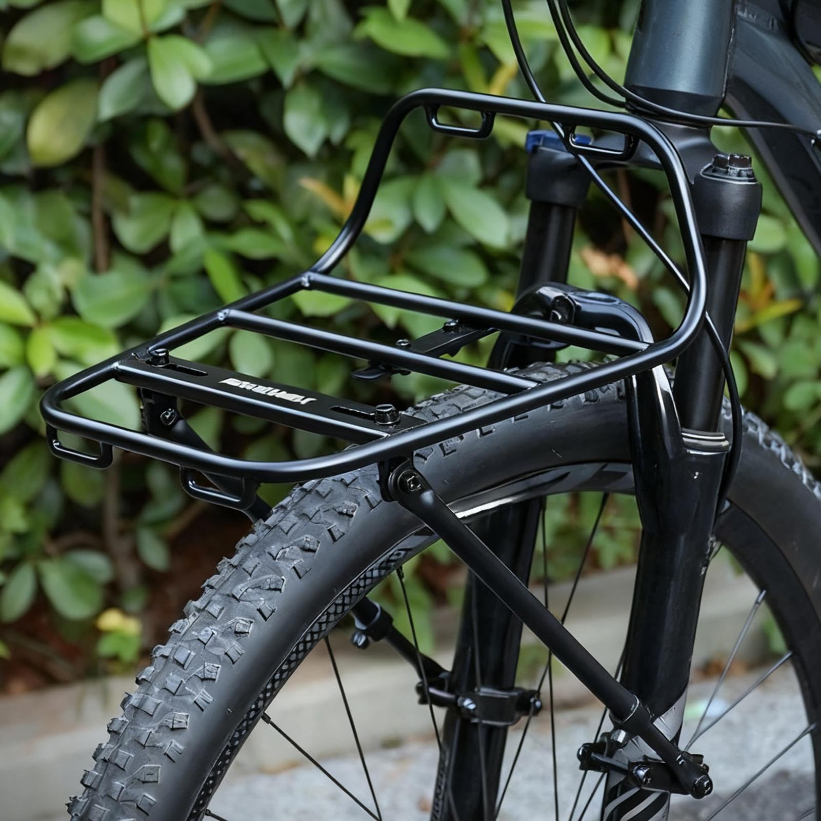 Przedni Bagażnik Rowerowy Aluminiowy Regulowany Do Przechowywania | Bagażnik Rowerowy z Paskami Dla Kolarstwa, Jazdy Na Rowerze, Mobilności, Drogi, Garażu, Ściany, Parkowania, Plaży