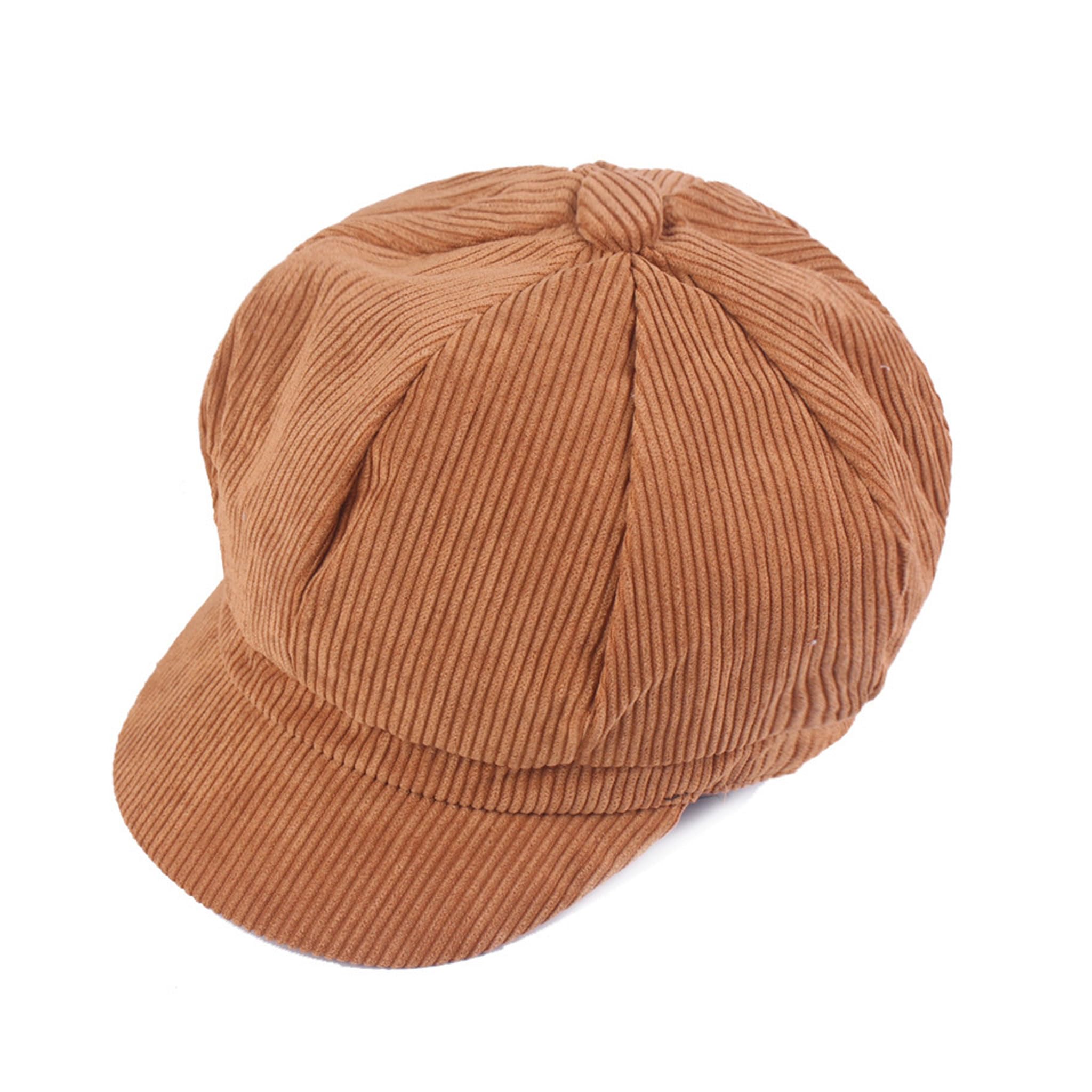 Women's Retro Peaked Ivy Newsboy Paperboy Gatsby Cabbie Painter Cap Hats (5-Tan)