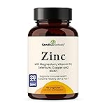 SANDHUHERBALS Zinc 30mg with Vitamin D3, Magnesium, Selenium, Vitamin B6, B7 (Biotin), Copper | Zink Supplement for Men & Women, Chelated Zinc for Immune, Skin, Hair, & Nails Support | 60 Capsules