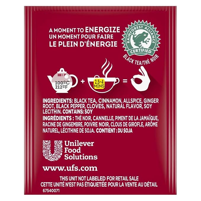 Té negro sabor chai - 28 saquitos miniatura 7