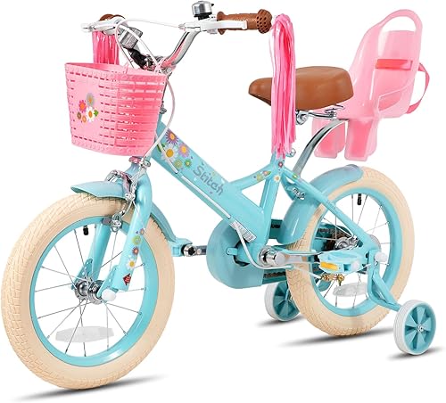 Miniatura 8 de JOYSTAR Little Miss - Bicicleta infantil para niñas de 2 a 9 años, 12, 14, 16, 18 pulgadas, bicicleta de princesa con ruedas de entrenamiento,