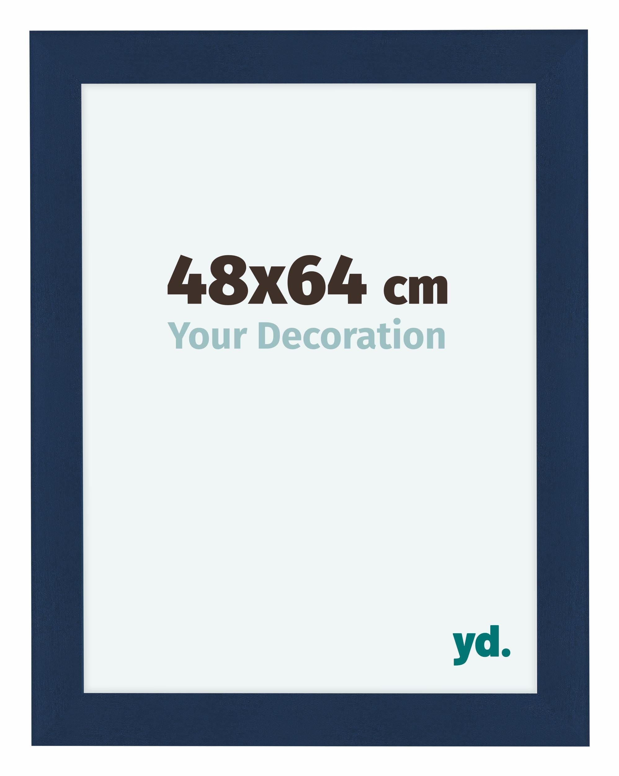 Your Decoration - Picture Frame 48x64 cm - Dark Blue Swept - Decorative Wall Frame in MDF with Antireflection - Frame 48x64 - Como