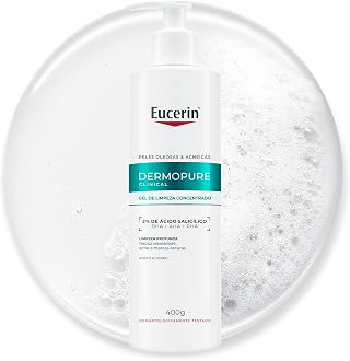 EUCERIN Gel de Limpeza Facial AntiAcne DermoPure Clinical Concentrado 400ml, Peles Oleosas e Acneicas