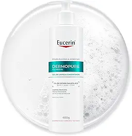 EUCERIN Gel de Limpeza Facial AntiAcne DermoPure Clinical Concentrado 400ml, Peles Oleosas e Acneicas