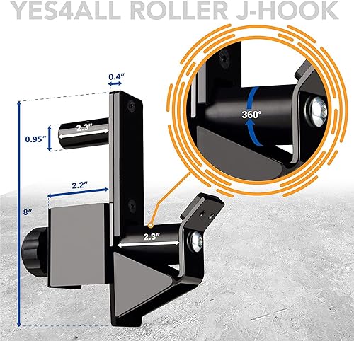 Vista 56 de Yes4All Capacidad de los accesorios: 1000 libras para tubo de 2 x 2 pulgadas, jaula de alimentación de orificio de 1 pulgada que incluye gancho