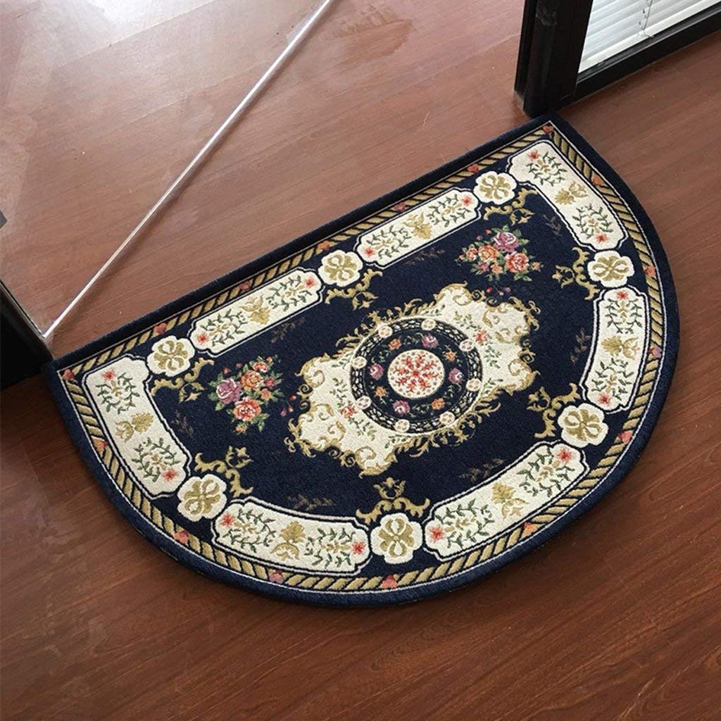 Tapis semi-circulaire ultra doux antidérapant et absorbant pour la salle de bain et l'entrée