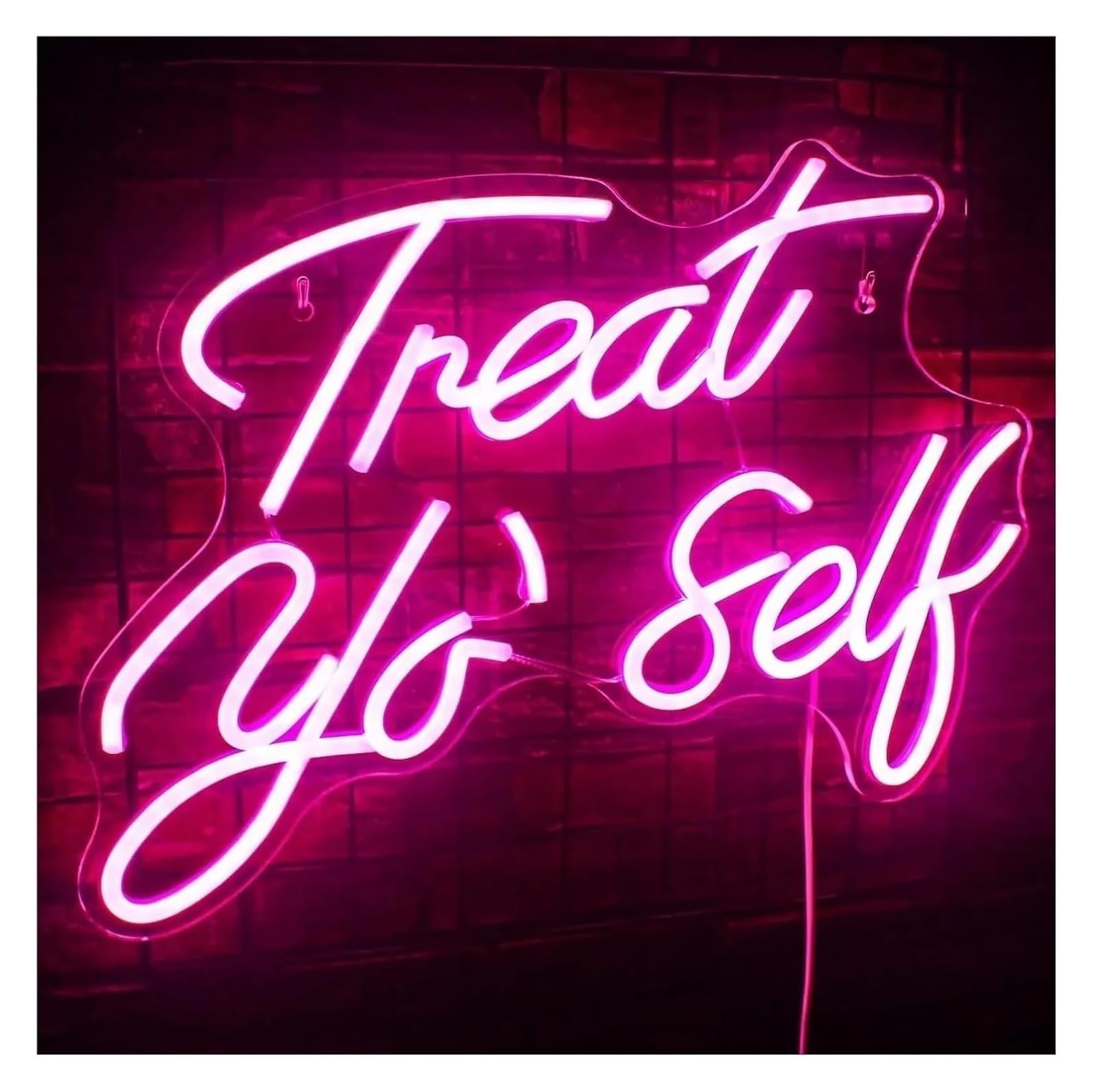 Zynther Neon lamp for Neon Light Decoration Treat Yourself Led for neon Sign Powered Dimmable for Wall Decor 30x40cm