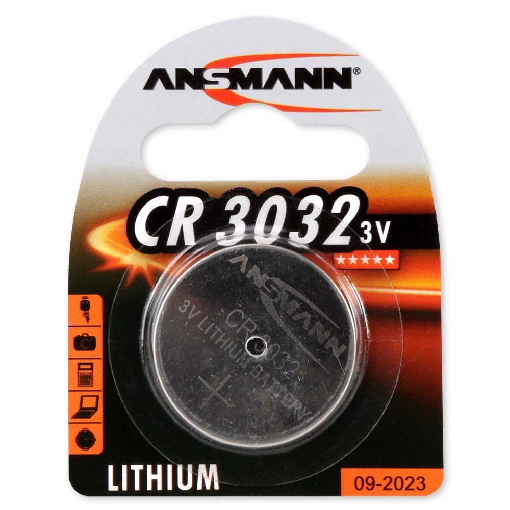 Ansmann 1516-0013 Lot de 10 piles bouton au lithium CR 3032 3 V