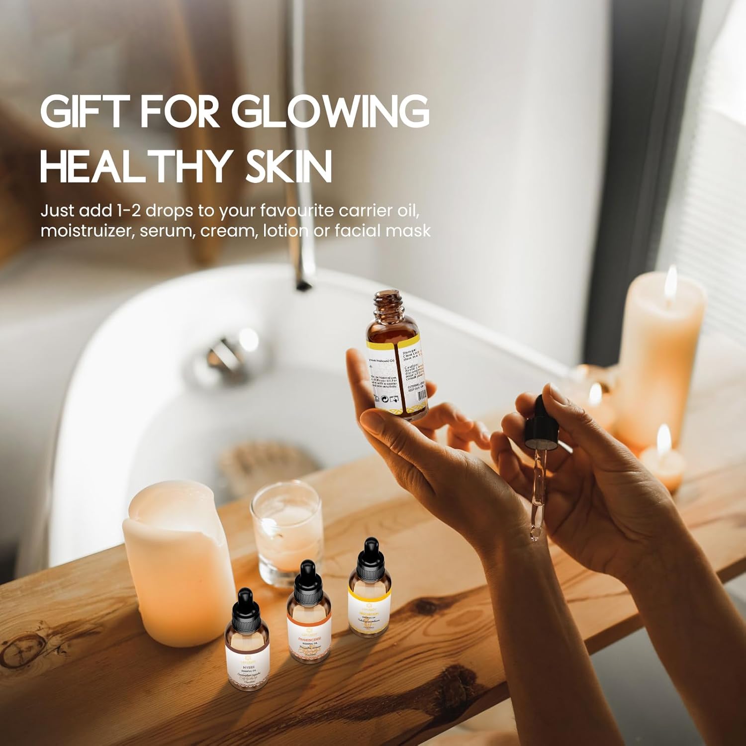 100% Pure Copaiba Essential Oil 0.34 Fl Oz, Therapeutic Grade Copaiba Oil in Amber Glass Bottle with Dropper for Diffuser, Massage, Skin Care & DIY - Image 4