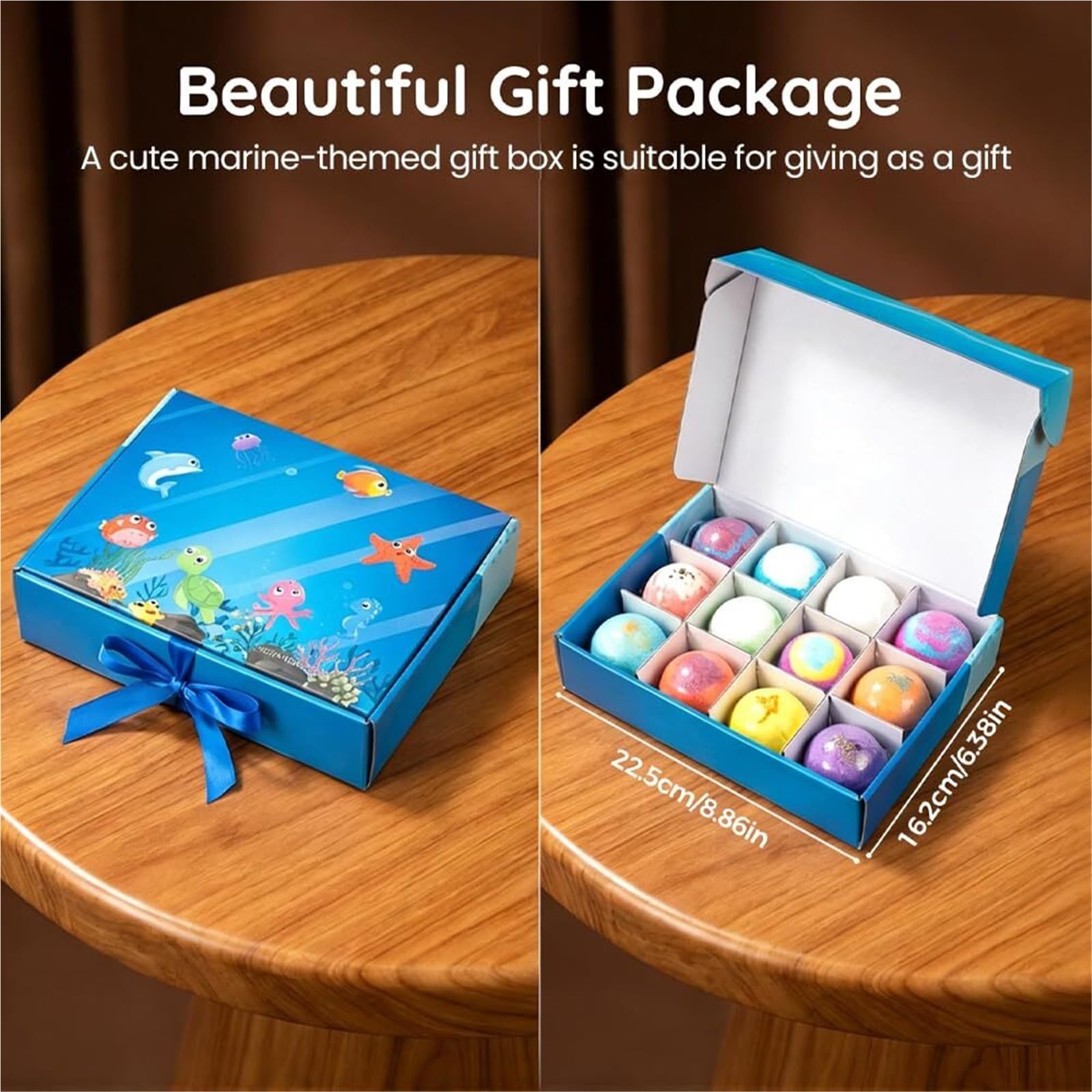 Baño Natural For Niños Con Juguetes Sorpresa, Bombas De Baño Con Aceites Minerales De Sal Marina, Fáciles De Usar, Que Crean Un Ambiente De Baño Tranquilo Y Relajante(Set B X 2)