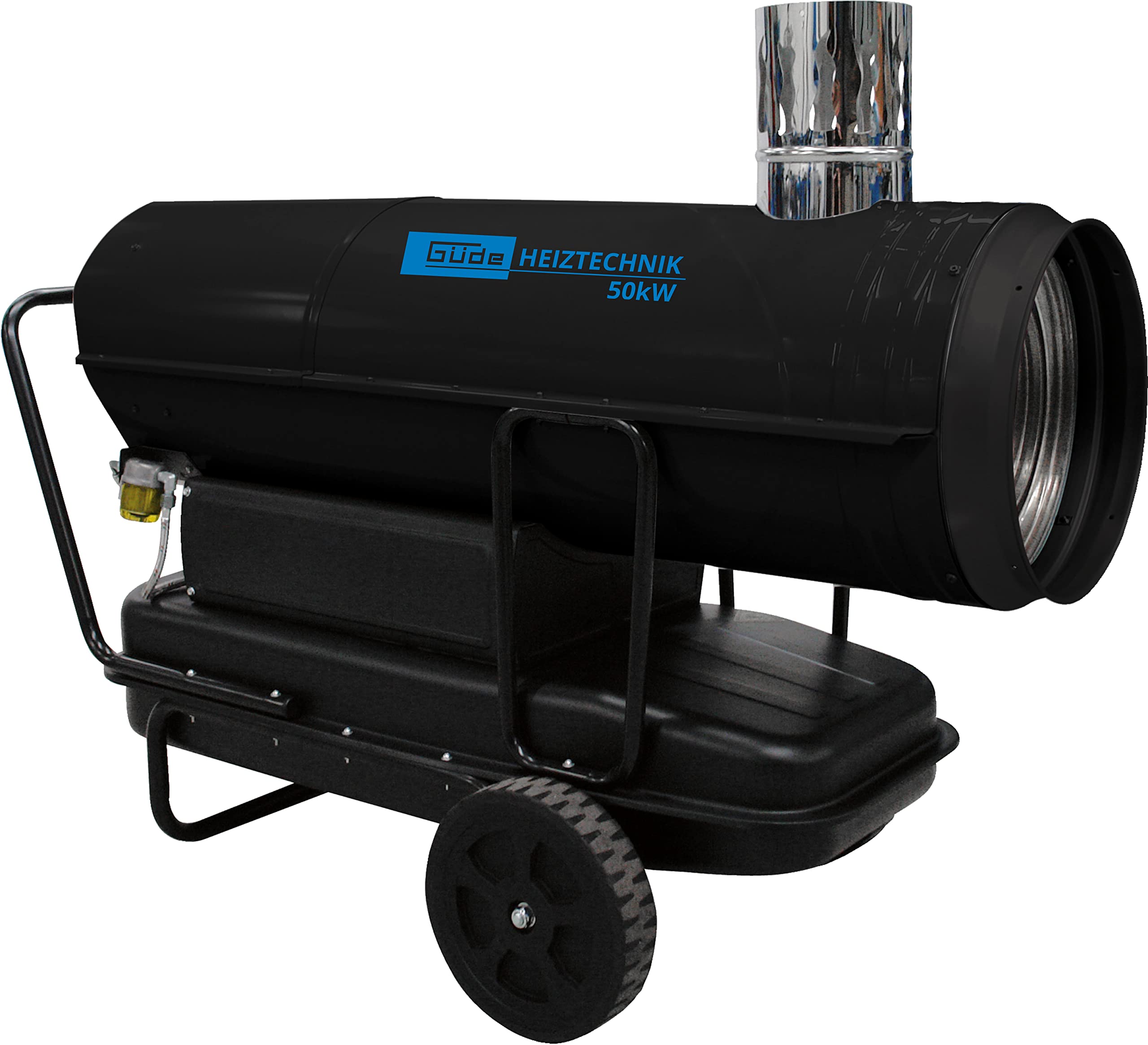 Güde GD 50 IK Ölheizgebläse (50000 Watt Heizleistung, 69 Liter Tank, Fahrwekr, Kaminanschluss, Diesel) 85111 Schwarz