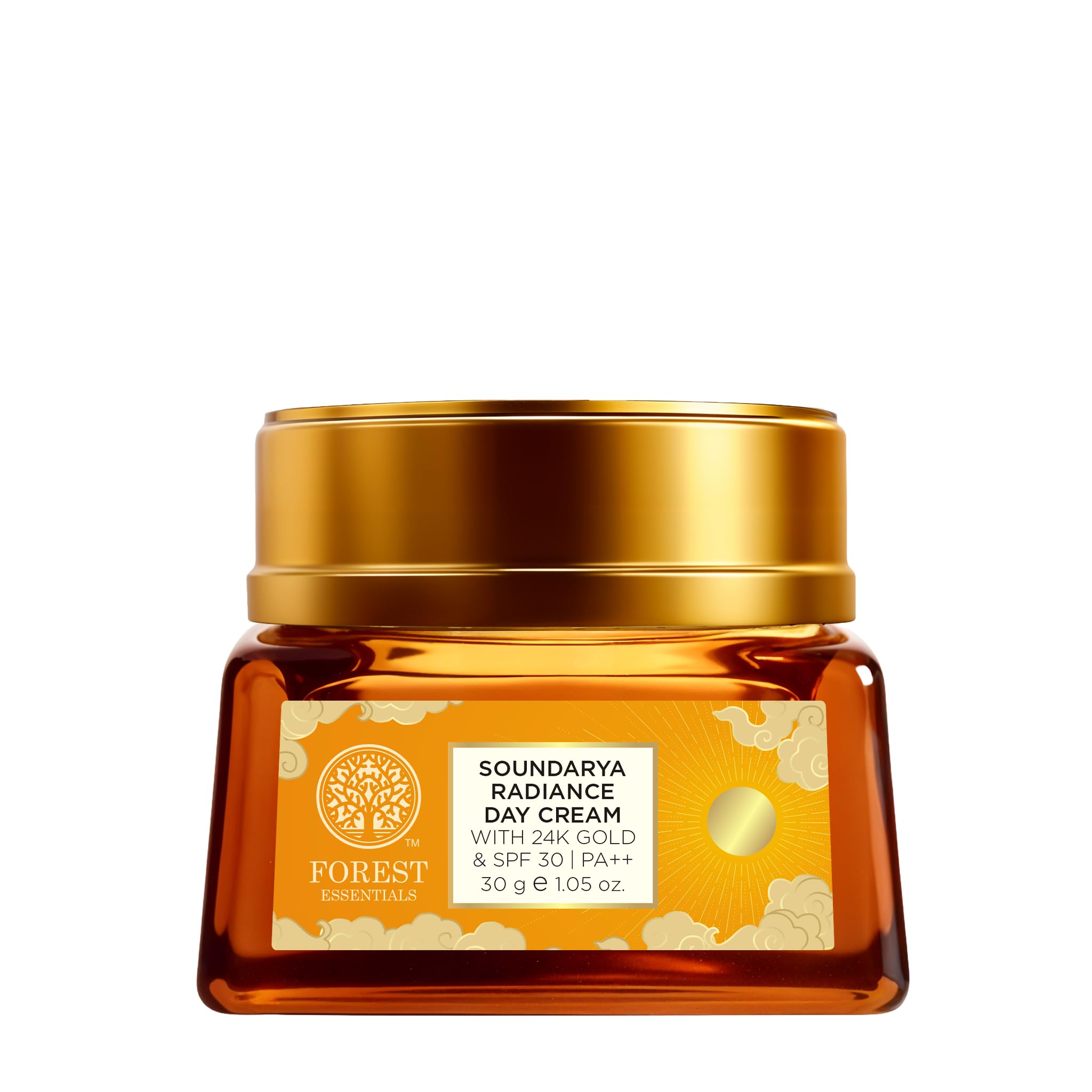 Forest Essentials Bestselling Soundarya Radiance Day Cream with 24K Gold & SPF 30 PA++ | Anti Ageing Moisturiser for Glowing Skin | For all skin types