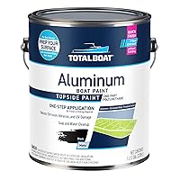 Vista 14 de TotalBoat Pintura de aluminio para lanchas, barcos bajos, botes, botes anfibios, barcos Jon y pontones (Verde Ejército, Quart)