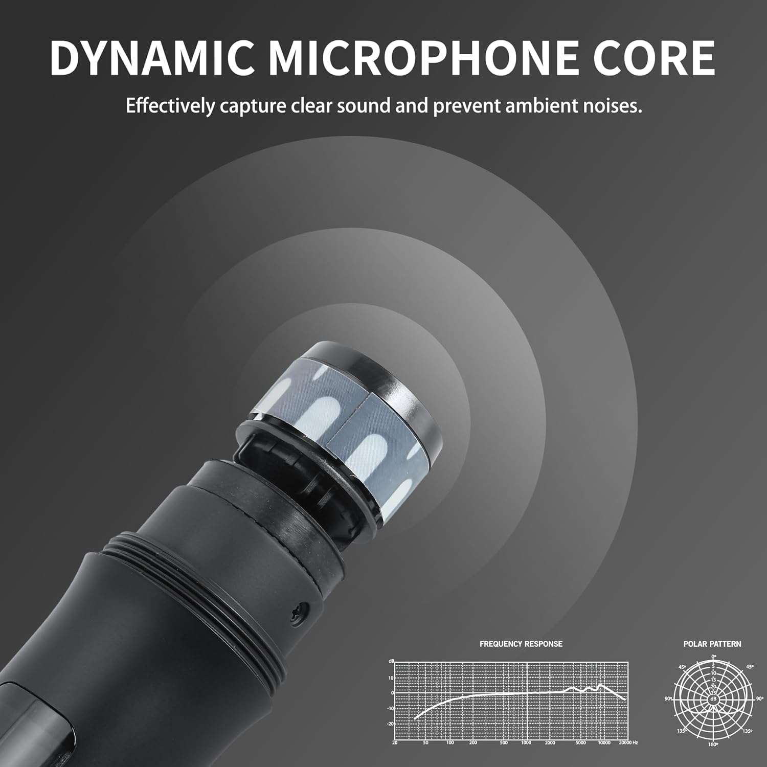 Wireless Microphone System 4 Channel, UHF Metal Cordless Handheld Mics Set - 200 Adjustable Frequencies, Auto Scan & Memory Function, 300ft Range, Ideal for Karaoke Church Wedding（UG-240