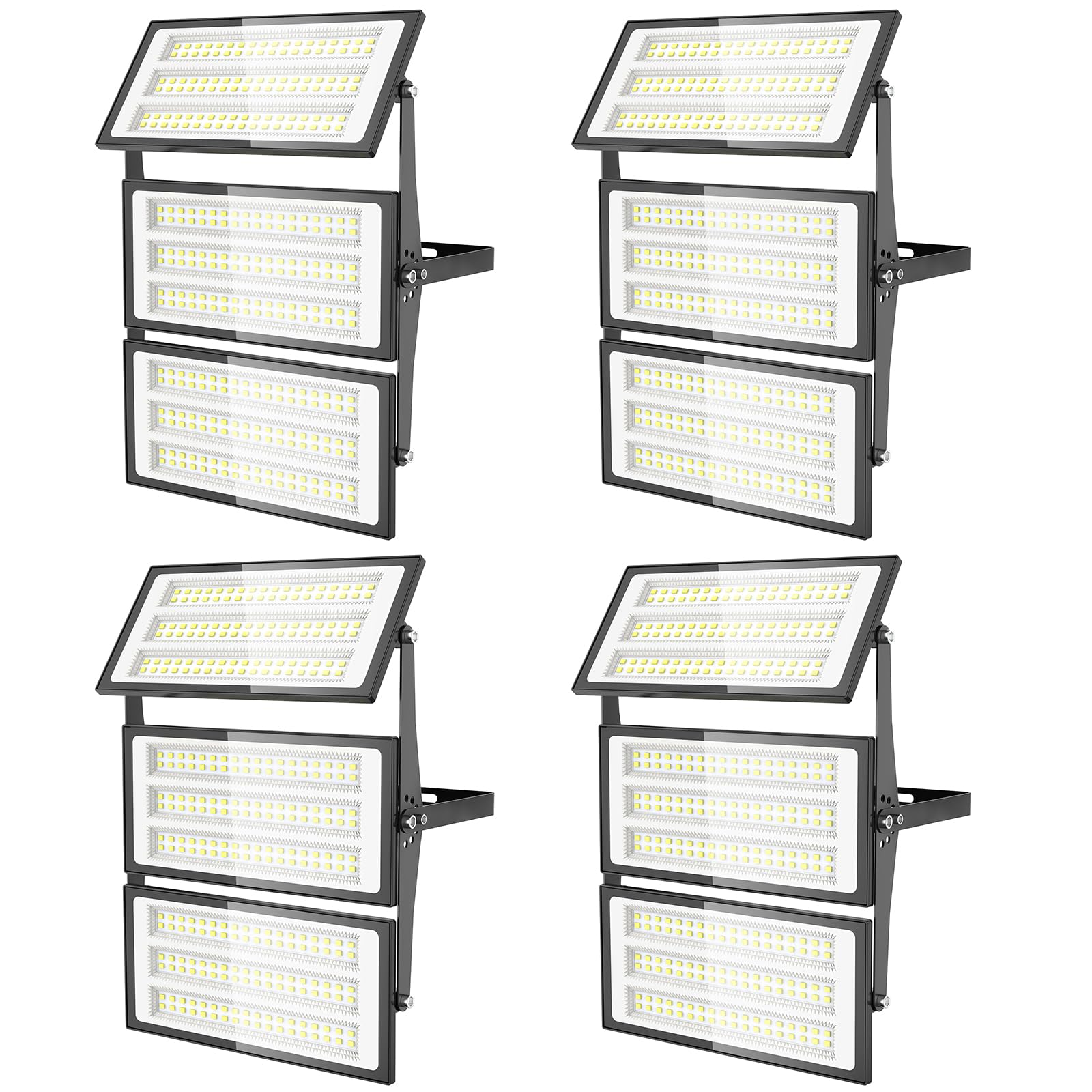 Ankishi 300W LED Floodlight Outdoor - Super Bright 30000LM Outdoor Security Lights IP66 Waterproof Flood Lighting 6000K Cool White Wall Light Outdoor Lights for Garage Patio Backyard Front Yard-4Pack