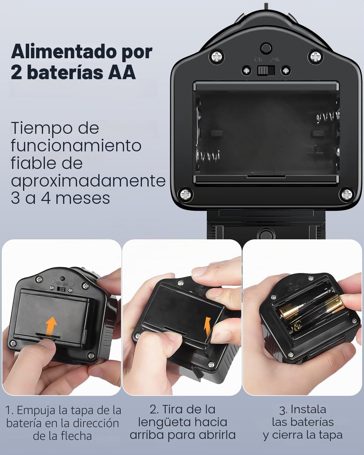 Pawfly Alimentador Automático para Peces de Acuario, 60 ml Dispensador Ajustable de Alimento para Pecera, Temporizador para Vacaciones, para Gránulos Tiras Funciona con Pilas