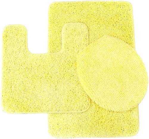 Miniatura 4 de BH Home & Linen Monte Carlo Spa Collection - Juego de 3 alfombras grandes de 20 x 31 pulgadas, contorno de 20 x 20 pulgadas, tapa de 18 x 19