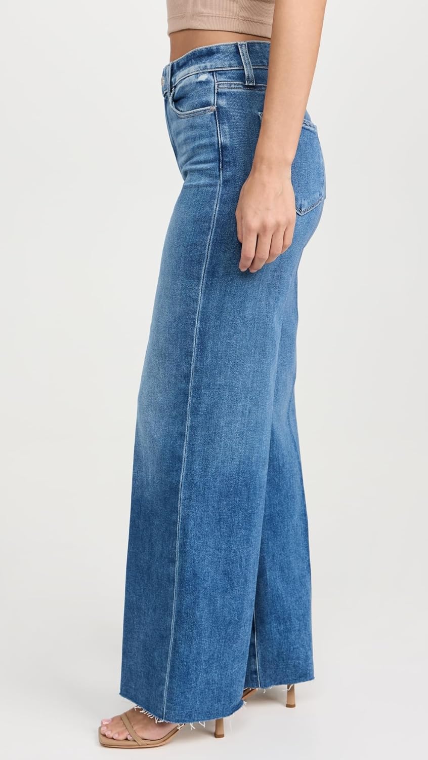 PAIGE Women's Anessa Jeans with Raw Hem - Image 4