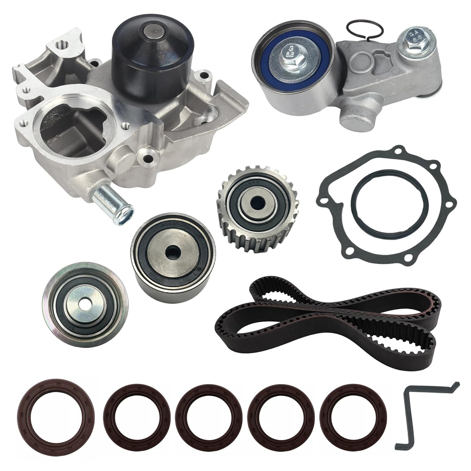 Photo 1 of NITOYO TKF-006 Engine Timing Belt Kit with Water Pump Compatible with 2006-2010 Subaru Forester,2006-2011 Impreza,2009-2012 Outback,2010-2012 Legacy 2.5L 16V H4 SOHC Replace TCK304 TCKWP304A