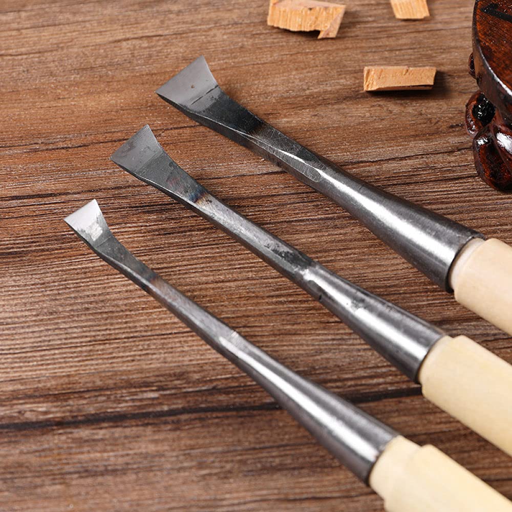 4 piezas Cuchillo de talla de madera Escultura Herramientas de carpintería Cuchillo de cincel de grabado de madera Pluma de grabado de carpintería Herramientas de carpintería, 4 piezas