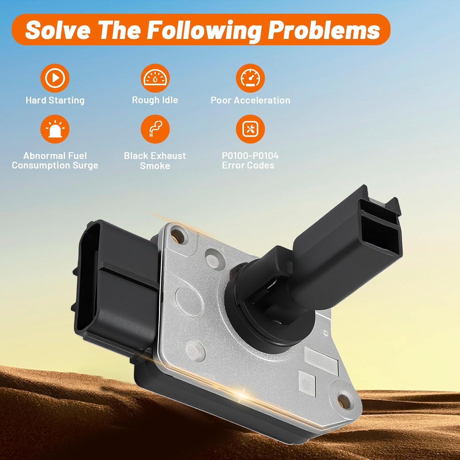 FUSCH Mass Air Flow Sensor Meter MAF Sensor Compatible with Ford Ranger 01-03/Explorer 01-05/Escape 01-04/Mazda B4000 01-04 Replace#: 74-50011 XF2F12B579BA