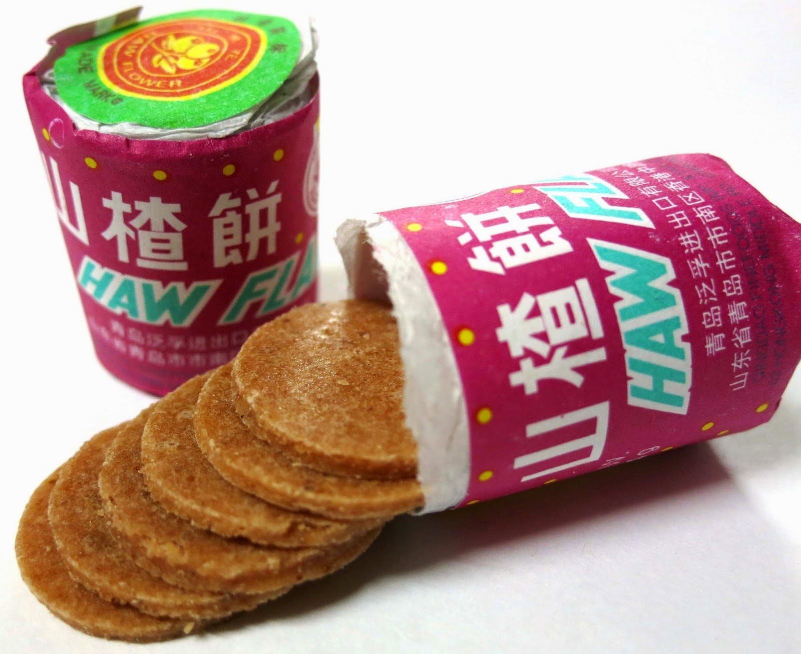 Haw Flakes / Biscuit-Like Candy / Made From Sweet Hawthorn Berries / Sweet & Slightly Tart In Taste, Grainy Texture / Good Snack Between Meals / 12 x 25g